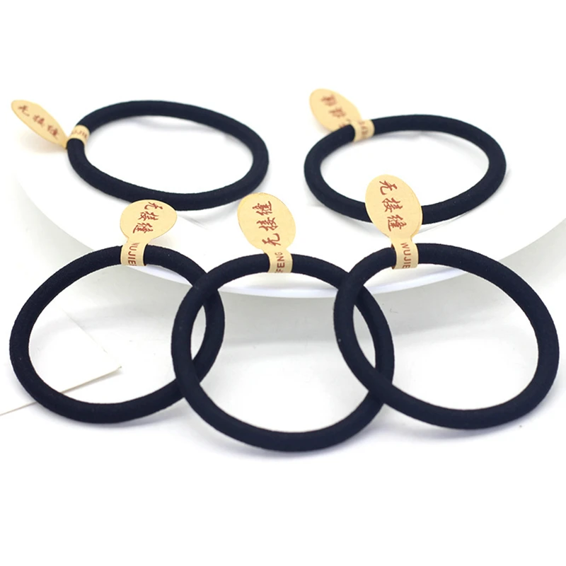 

2021 Promotion Sale Women Adult Hair Accessories For Women Base Hair Ring High Elastic Rubber Band Simple For Ponytail Rope