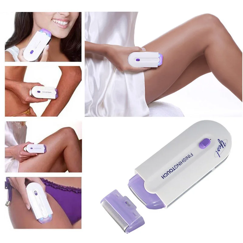 Depiladora láser 2 en 1 para mujer, máquina de afeitar con Sensor, luz indolora, recargable por USB, portátil