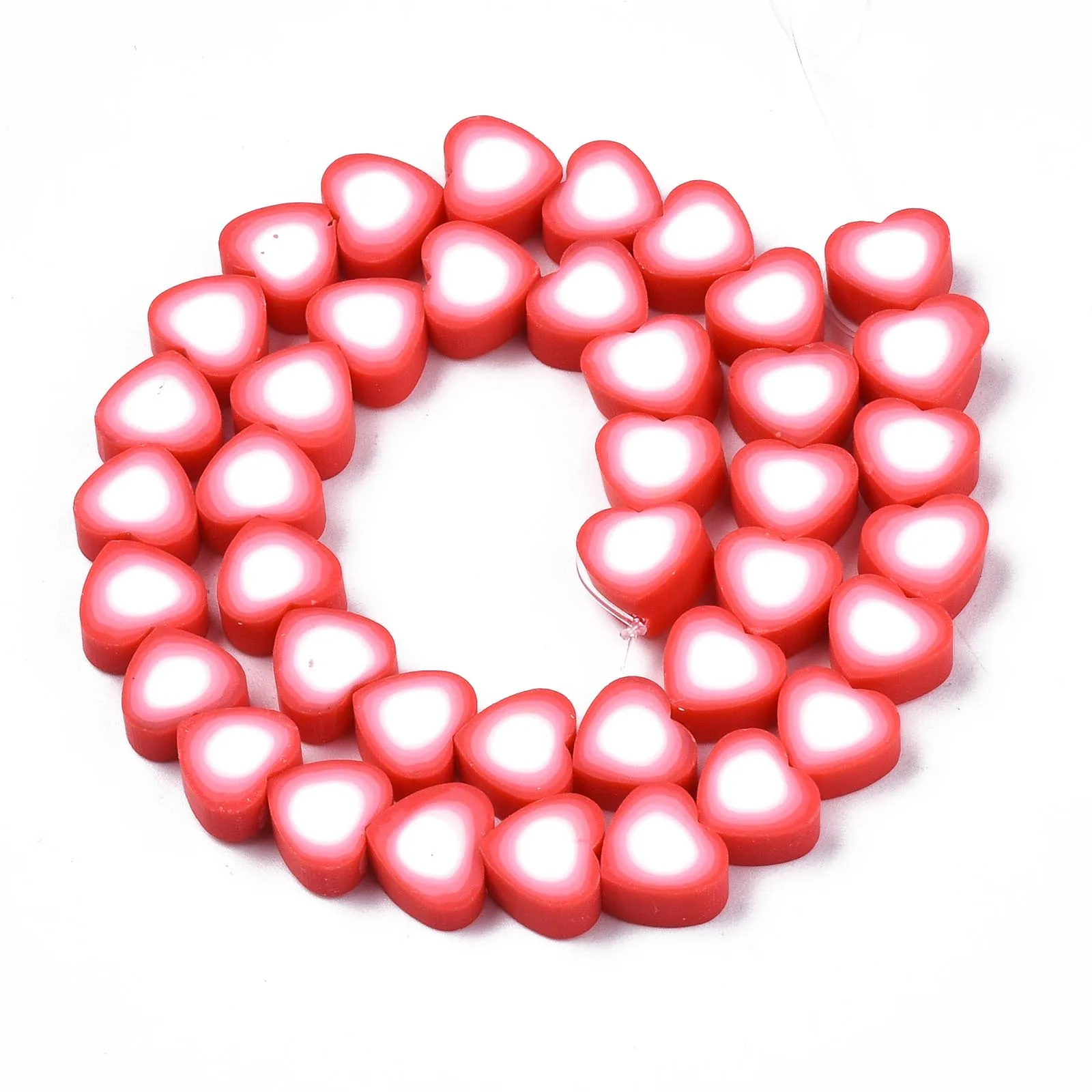 

10Strands 7Colors Heart Shape Clay Spacer Beads Polymer Clay Beads For Jewelry Making DIY Bracelet Necklace Handmade Accessories