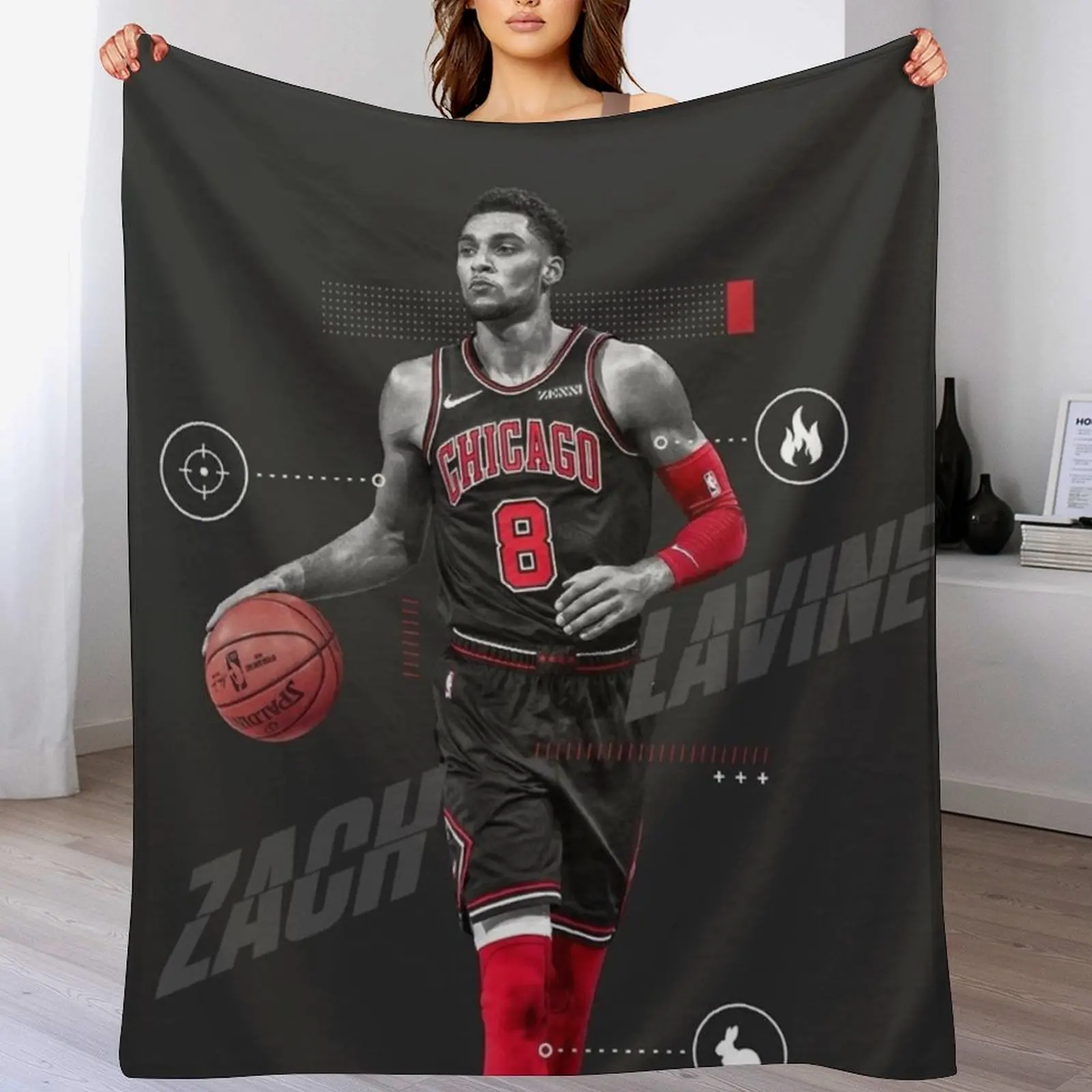 Одеяло Zach LaVine мягкие декоративные кровати движущиеся одеяла