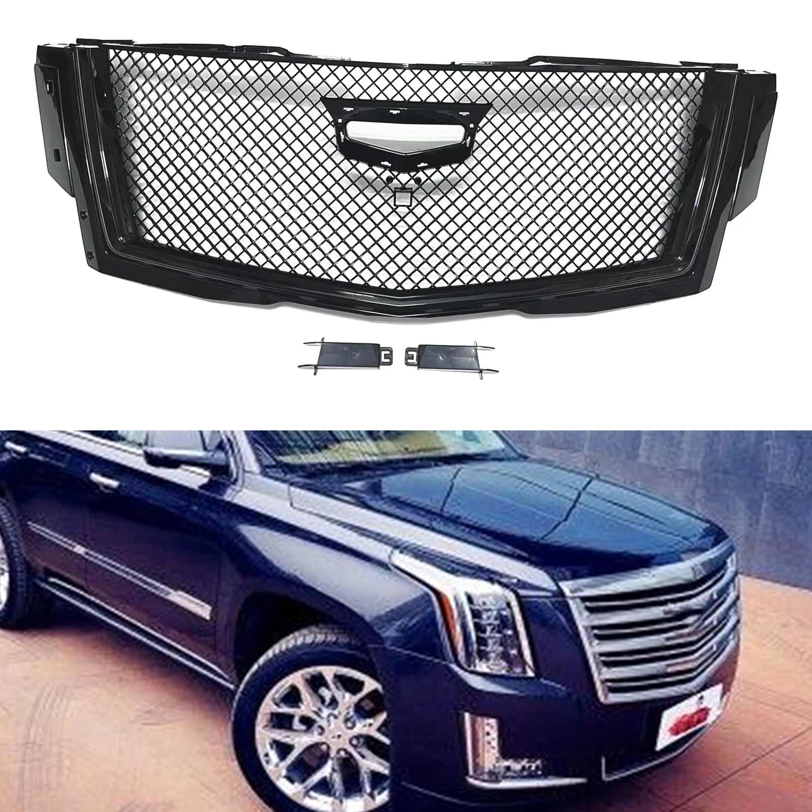 

Car Racing Grills Front Grille Upper Bumper Hood Mesh For Cadillac Escalade 2015 2016 2017 2018 2019 2020