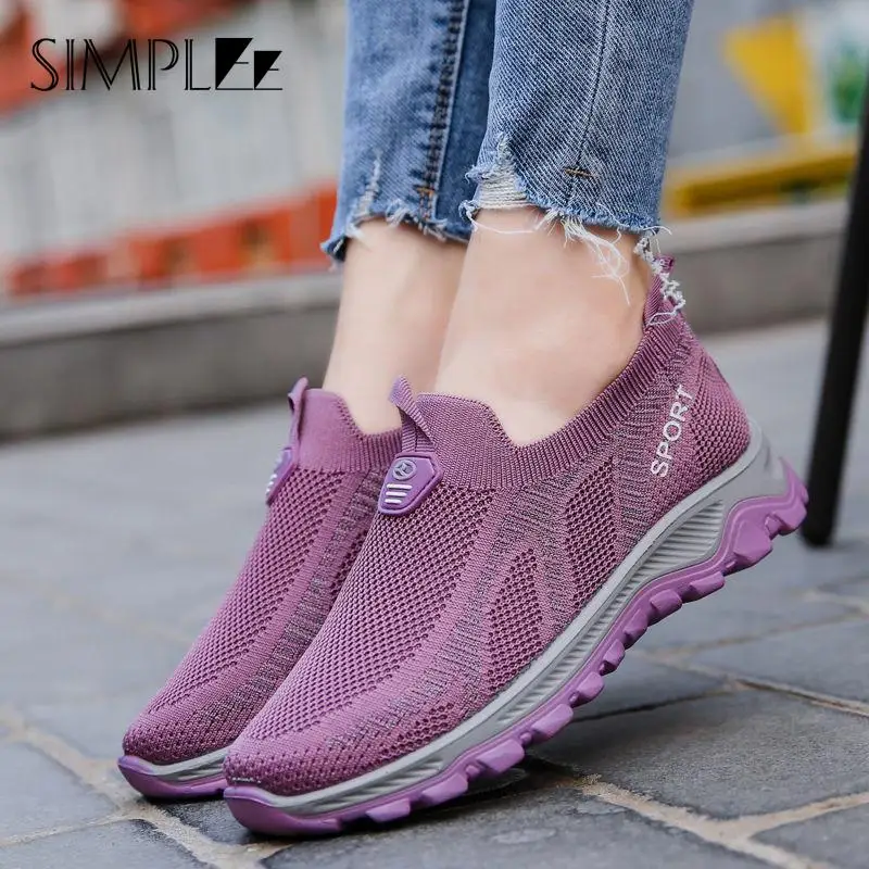 For Women Platform Vulcanized Mom Shoes Slip On Walking Flat Loafers Summer Autumn Female Sports Shoe Tennis Zapatillas