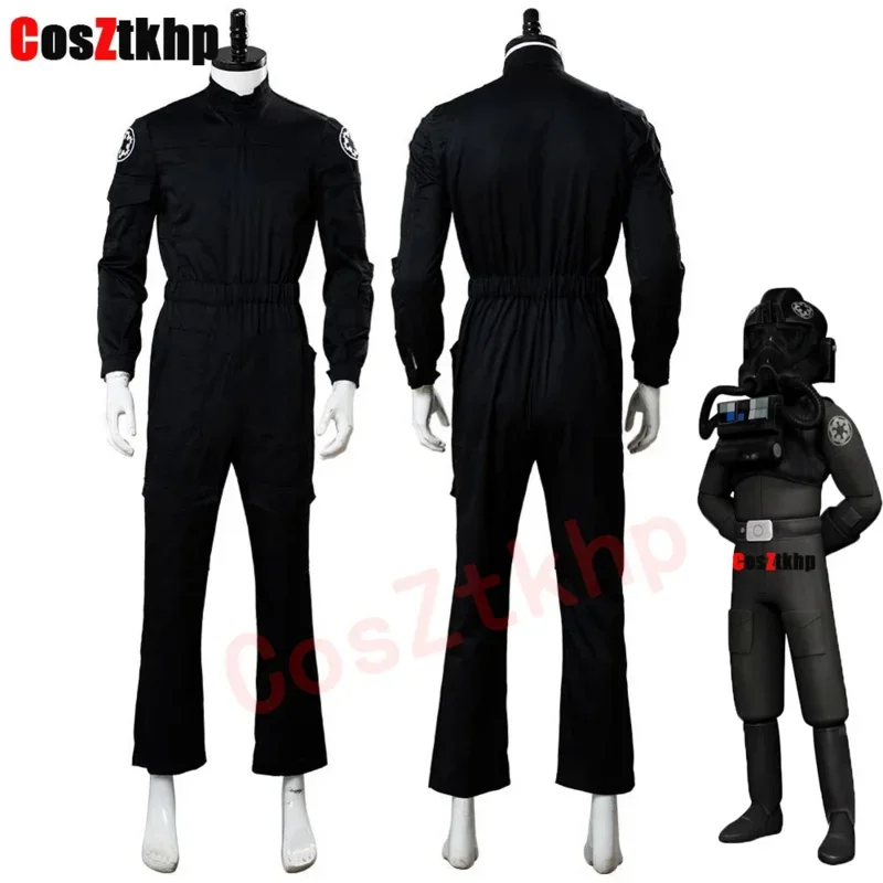 SN88 Star Косплей Wars Imperial Tie Fighter Pilot Костюм для взрослых Черный летный костюм Униформа