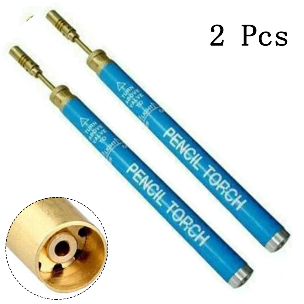 

2pcs Butane Gas Micro Pen Airbrush Kitchen Ligniter Welding Torch Gun Flamethrower Cigar Outdoor BBQ Baking Portable