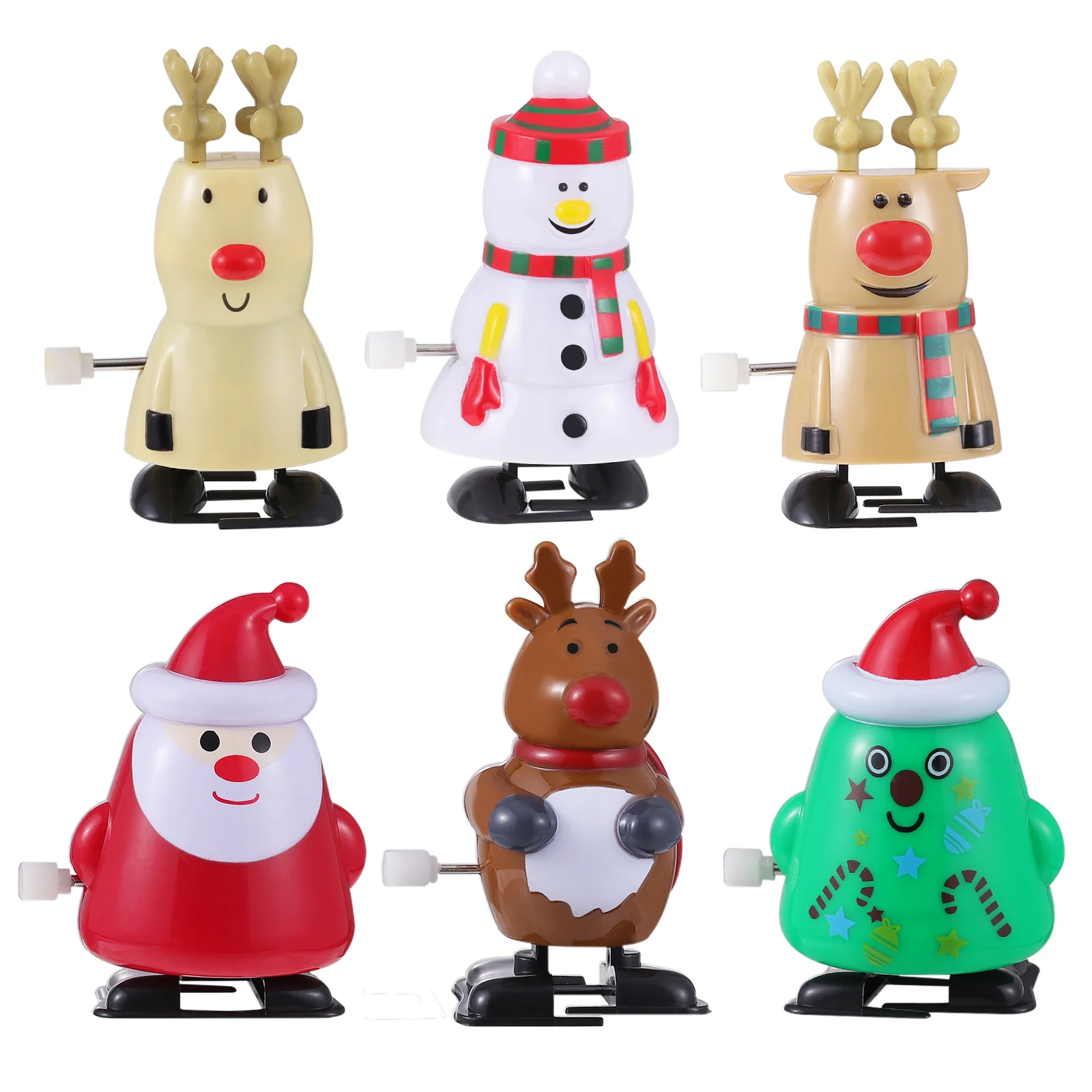 

6 Charming Unique Festive Clockwork Party Favors Party Props Walking for Celebration Xmas Party
