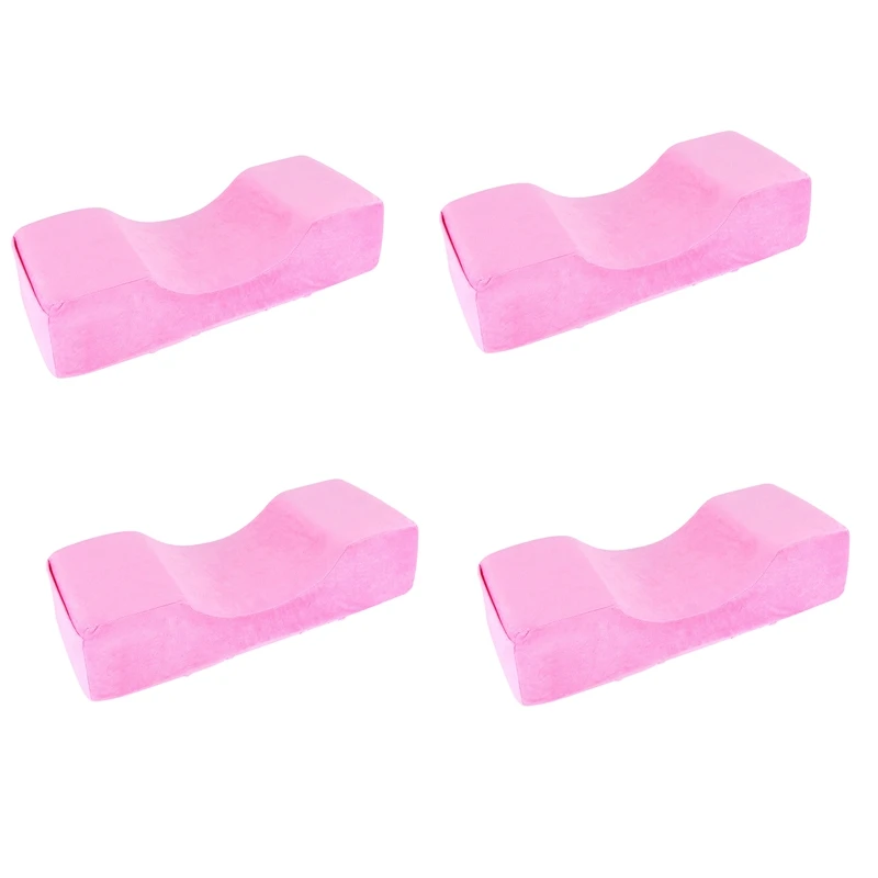 

4X Eyelash Extension Pillow Flannel Salon Lash Pillow Makeup Tools Grafting Eyelash Pillow Ergonomic Support Pink