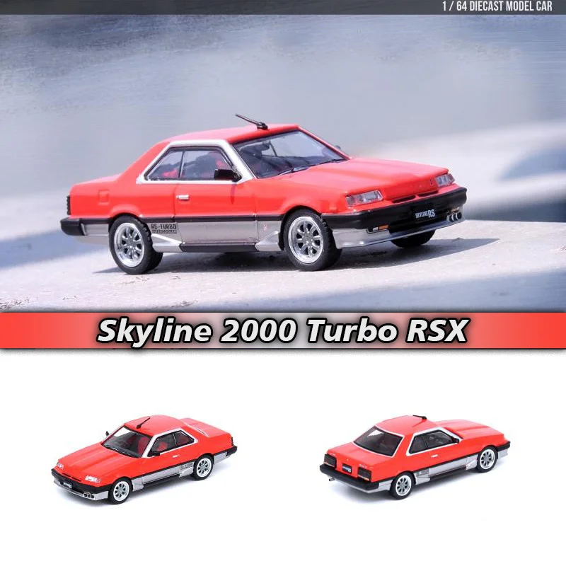 

INNO 1:64 SKYLINE 2000 TURBO RS-X DR30 Red Silver Alloy Diorama Car Model Collection Miniature Carros Toys In Stock
