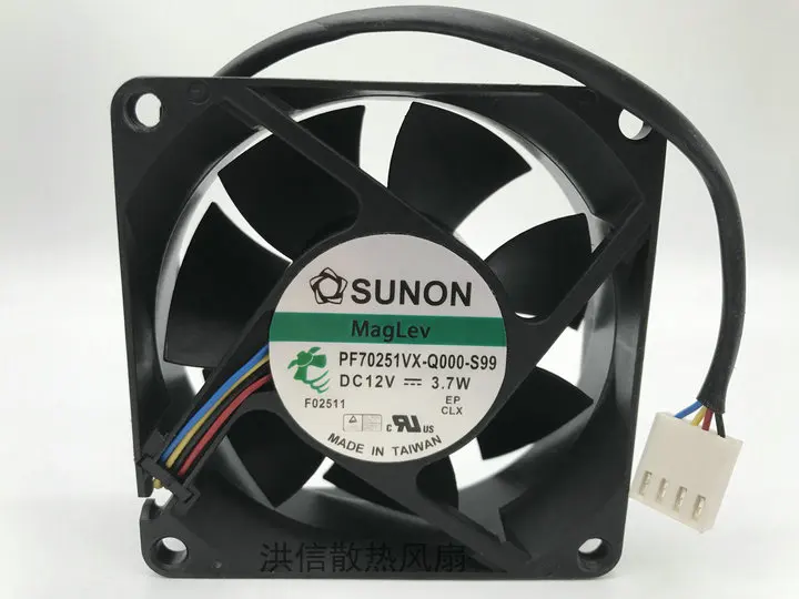 

SUNON PF70251VX-Q000-S99 DC 12V 3.7W 70x70x25mm 4-Wire Server Cooling Fan