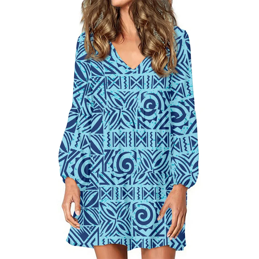 Оптовые цены осеннее платье полинезийское этническое самоанское Фиджийское с