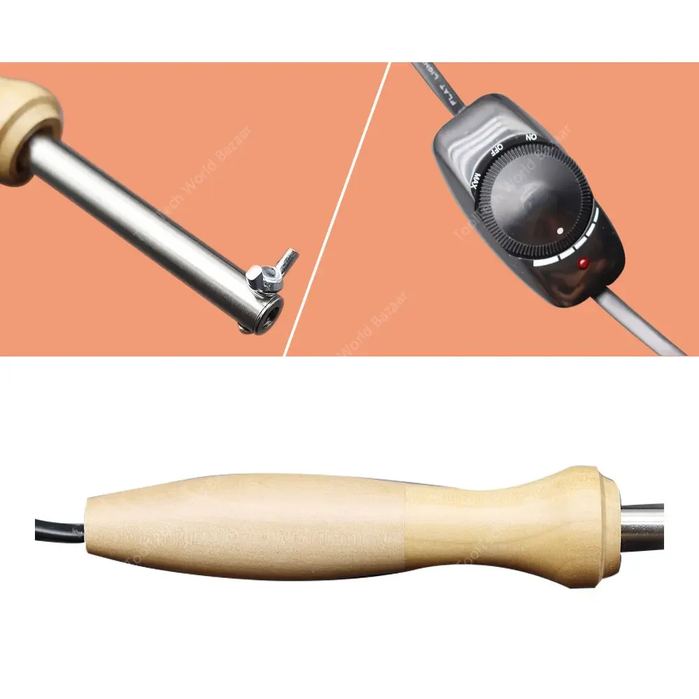 Импортный двухслойный внутренний пирографический набор 220 В 17 головок 22 головки