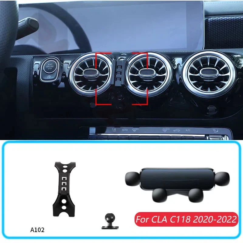 Автомобильный держатель для телефона Mercedes Benz CLA C118 2020-2022 гравитационная