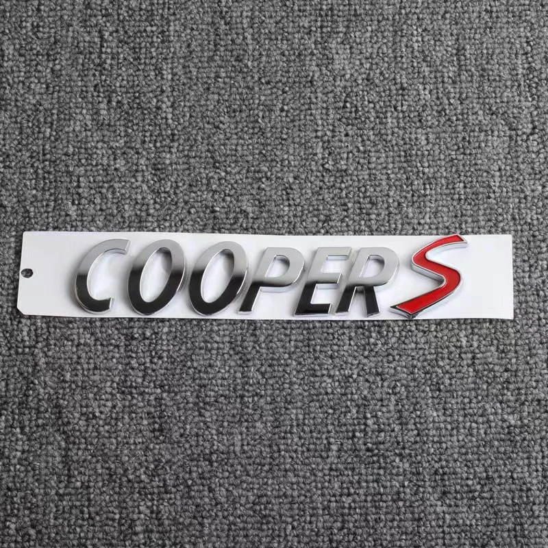 

3D ABS Cooper S буквы логотип эмблема значок наклейки на задний багажник автомобиля наклейка для MINI R55 R56 F56 R50 R52 F55 JCW R53 аксессуары