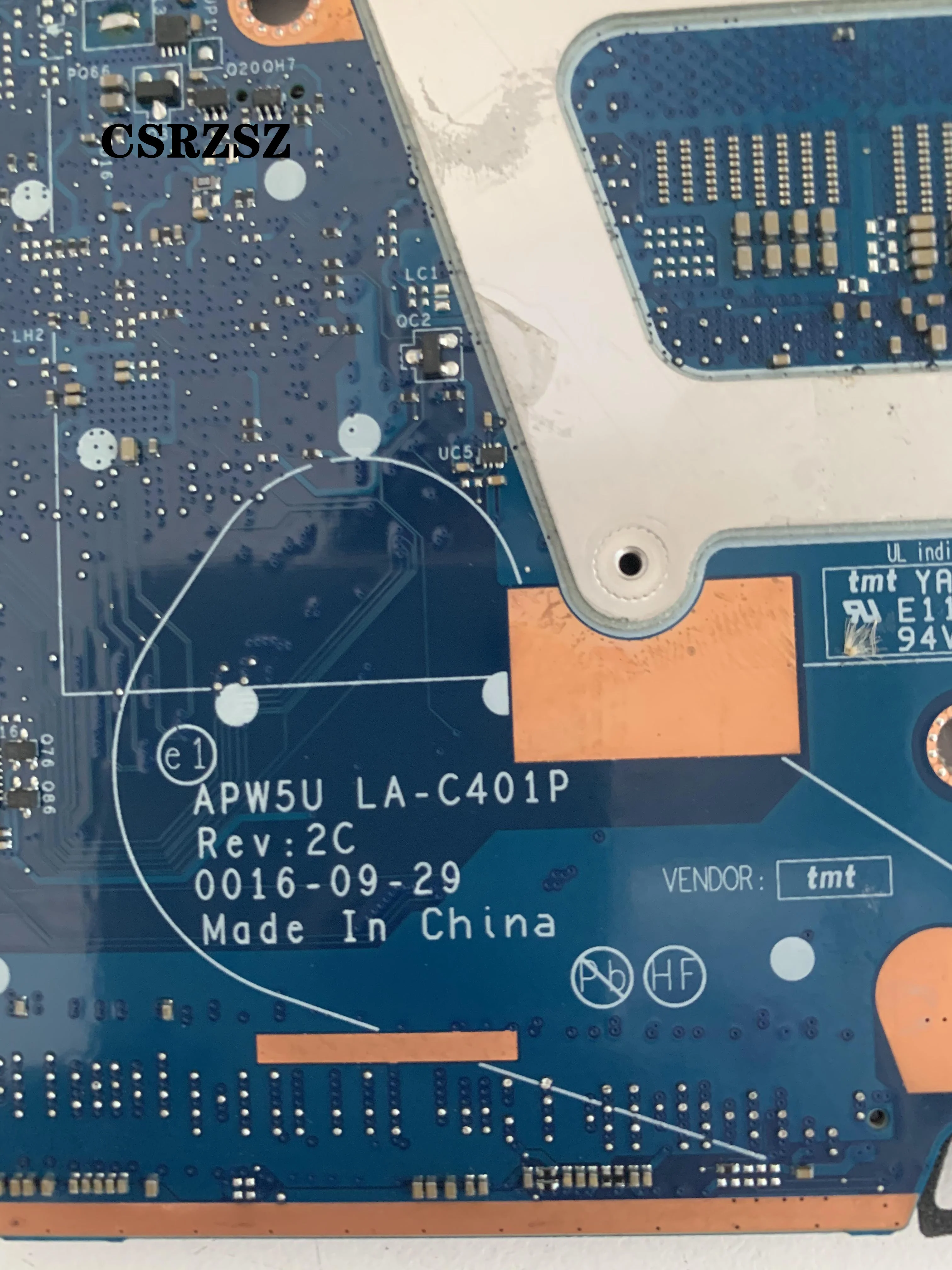 CSRZSZ Original For HP Zbook 15 G3 Laptop motherboard with i7-6820HQ CPU LA-C401P 840932-001 840932-601 100% Test ok |