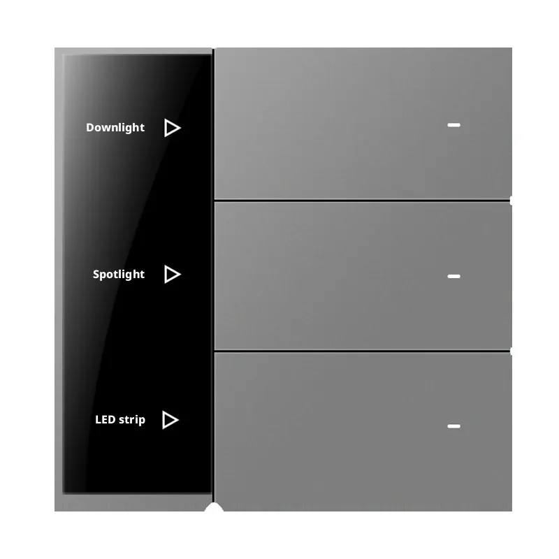 Фото Умный выключатель Tuya с управлением через приложение, Zigbee, с интеллектуальным дисплеем, настраиваемыми кнопками, версия Zero Flame, AC100-240V №5