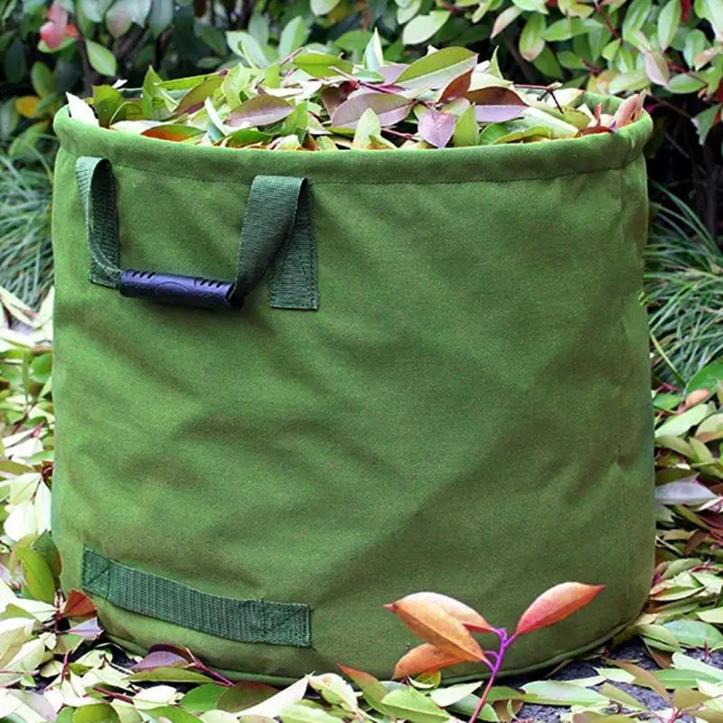 

22*18IN Garden Leaf Storage Bag 600D Waterproof Oxford Cloth Large Capacity Bag Reusable Gardening Lawn Leaf Yard Waste Bags