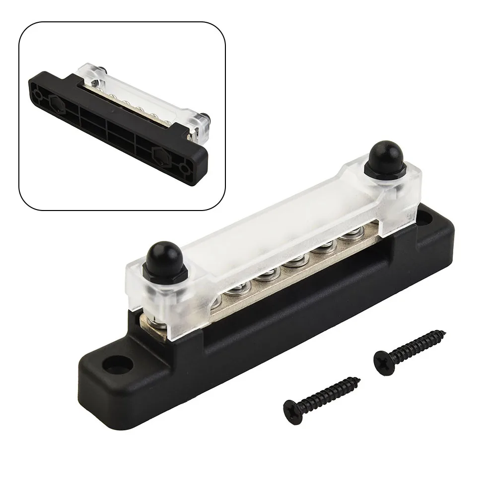 

Car Terminal Block Negative Bus Bar 150A Terminal Block 12V Power Distribution Block M8 Termianl Bus For Automotive Boat Solar