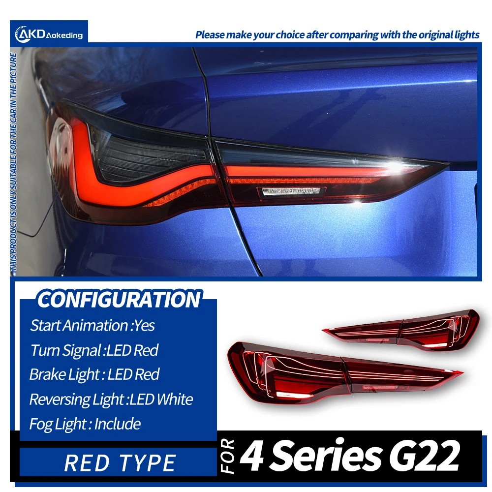 

Модель автомобиля AKD для BMW G22 G82 M4 GTS 425i 430i 2020-2024 динамический задний фонарь Sginal DRL oled лампа автоаксессуары