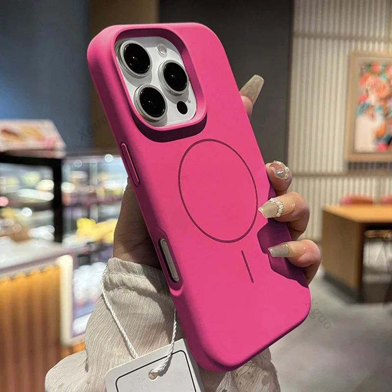 Официальный жидкий силиконовый магнитный чехол для телефона iPhone 16 15 14 12 13 11 Pro Max