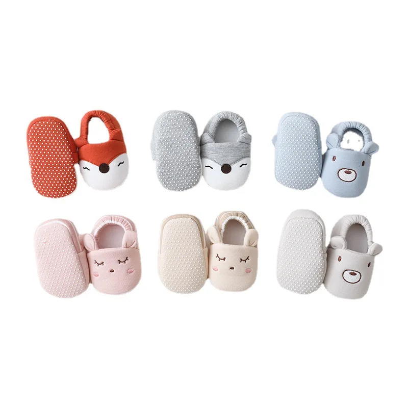 

Newborn Cartoons Baby Socks Shoes Boy Girl Star Toddler First Walkers Booties Cotton Comfort Soft Anti-slip Warm Infant Shoes