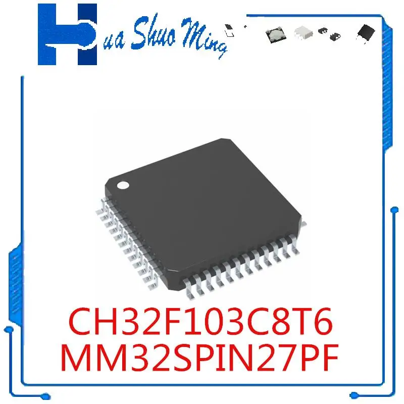 

10 шт./партия CH32F103C8T6 STM32F103C8T6 MM32SPIN27PF LQFP48