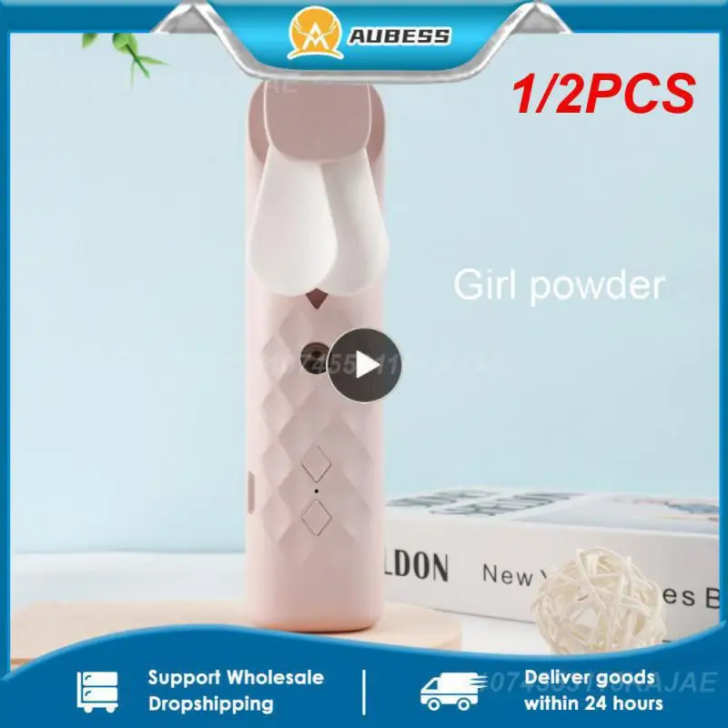 

1/2PCS In 1 Portable Mini Fan Humidifier USB Rechargeable Handheld Fan Water Spray Mist Fan Face Steamer Air Conditioner Cooling
