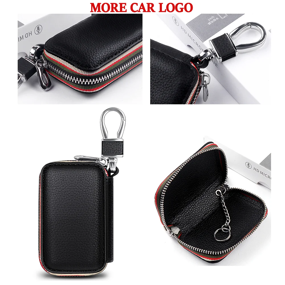 

Leather Car Remote Keychain Protector Key Case Cover Bags for Mazda 3 Cx5 6 Cx30 Cx3 2 Axela Demio RX8 MX5 MS Atenza MPS CX-8 5