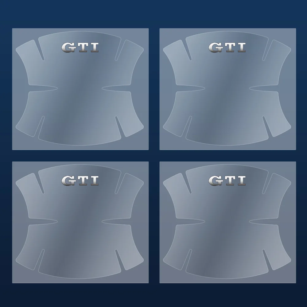 

4/8 шт., защитная пленка для чаши дверной ручки автомобиля, наклейка для Volkswagen VW R Line GTI Golf 5 7 Caddy Passat Tiguan Polo