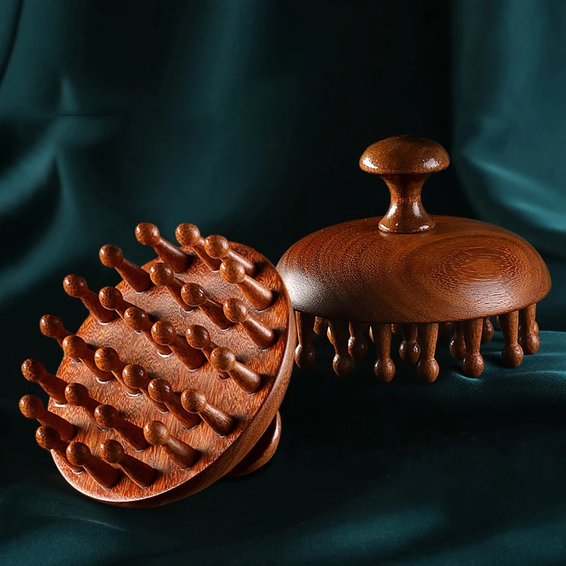 Многофункциональная деревянная терапевтическая Массажная расческа для головы