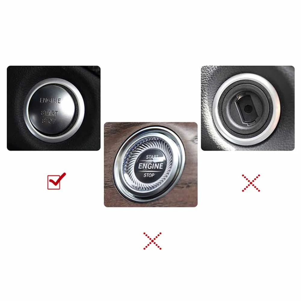 

Durable Ignition Button Cap Engine Cover Trim Vehicle 1pcs Accessories