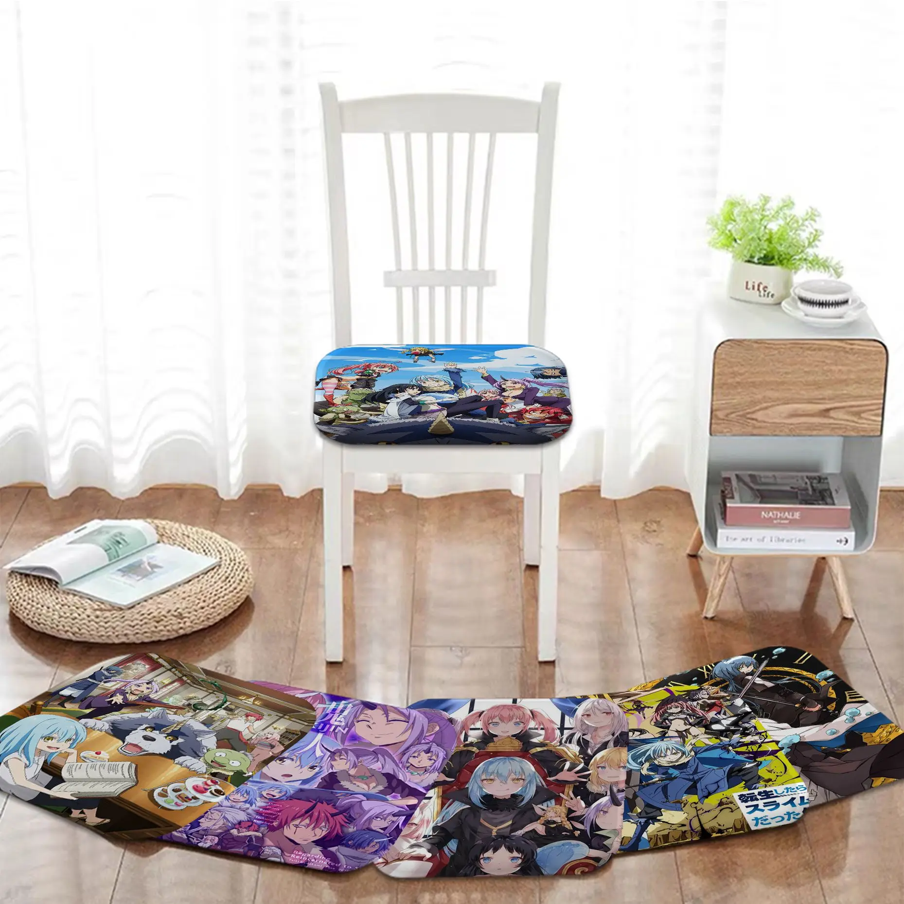 

Tensei Shitara Slime Datta Ken Art Seat Cushion Office Dining Stool Pad Sponge Sofa Mat Non-Slip Cushions Home Decor