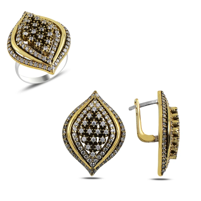 

Silver 925 Sterling Zircon Cubic Zirconia Authentic Set