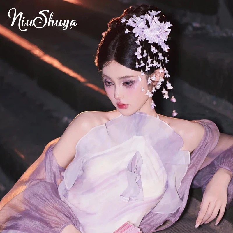 Свадебные аксессуары для волос NiuShuya ручной работы в Корейском стиле