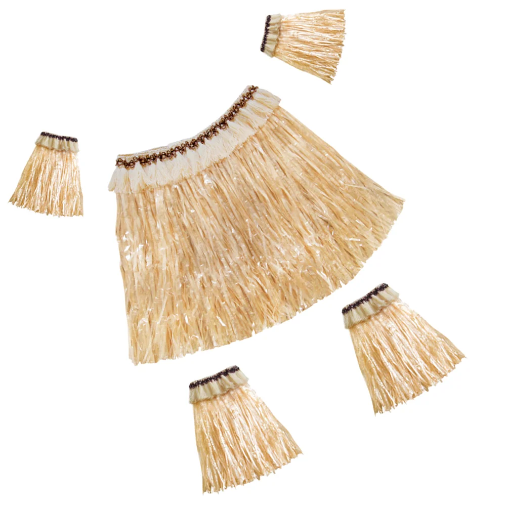 

Pack of 5 Rafi Paper Skirts Grass Skirt for Costume Kids Grass Skirt Hawaiian Skirt Luau Dance Skirts