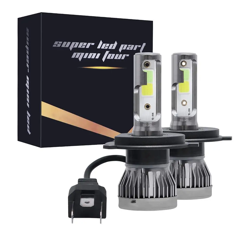 

FAST SHIP! COB H4 9003 HB2 Car Headlight Kit Turbo Light Bulbs Hi/Lo Beam Double 6000K White + 8000K Blue Light 90W 12000LM LED