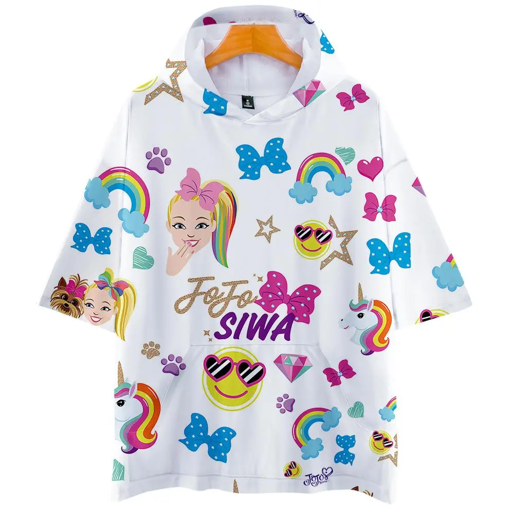 

Футболка с капюшоном и коротким рукавом для мальчиков и девочек