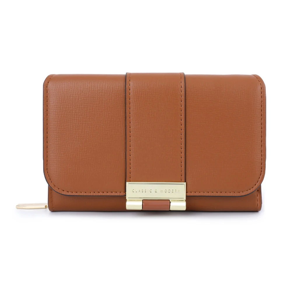 Large Metal Buckle Long Wallet With Coin Bag Multifunctional Lightweight Purse Women Girls Porta Cartoes Homem