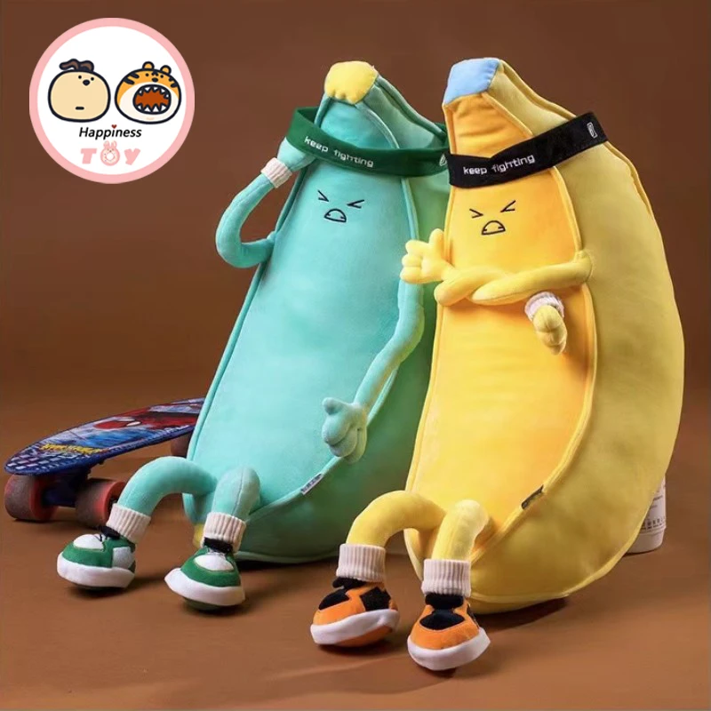 

Ins интернет знаменитости милая кукла в виде банана для Похудения Спортивный банан искусственная плюшевая игрушка полоса кукла подарок для мальчика орнамент