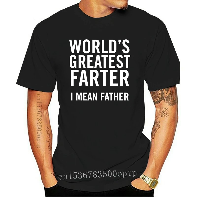 

Camiseta de algodón para hombre, prenda de vestir, con estampado del mejor Farter, I Mean Father, ideal para el Día del Padre, m