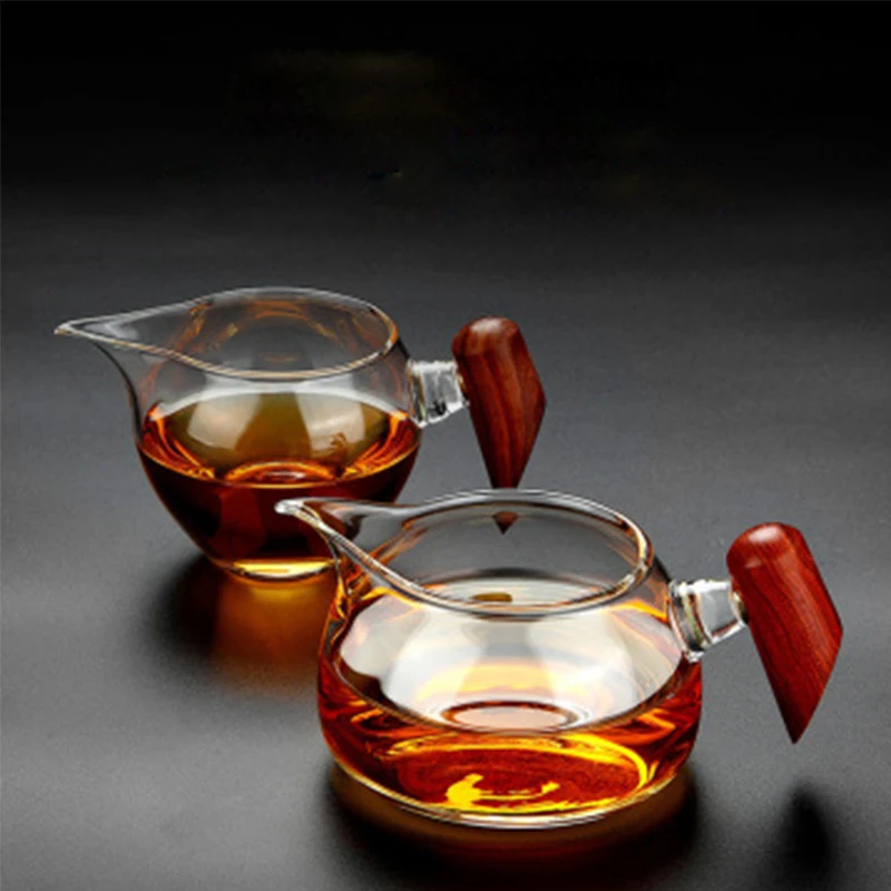 

Creative Side Handle Teacup Transparent Glass Coffee Tea Drink Dessert Breakfast Milk Cup Kung Fu Tea Accessories Tea Cup