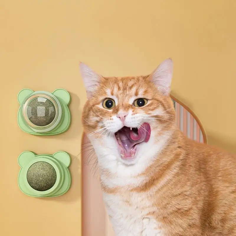 Кошачья мята на стену игрушки кошачья вращающаяся жевательная игрушка для