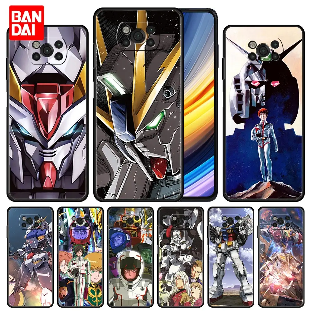 

Case for Xiaomi Mi Poco X3 NFC F3 Redmi Note 9s 9 9A 9C 8 10 11 9T 8T 10T K40 Pro Plus Bag Capa Armor Phone Mobile Suit Gundam