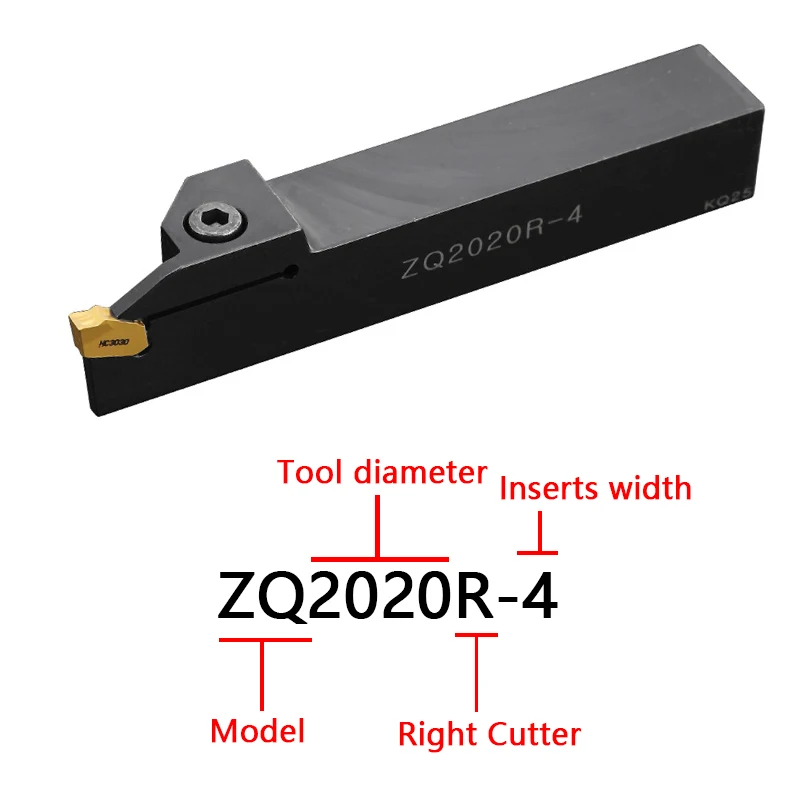 Токарный станок ZQ 25 × пазов 20 мм ZQ1616 ZQ2020 ZQ2525 ZQ3232 ширина 2/3/4/5/6 внешний ЧПУ