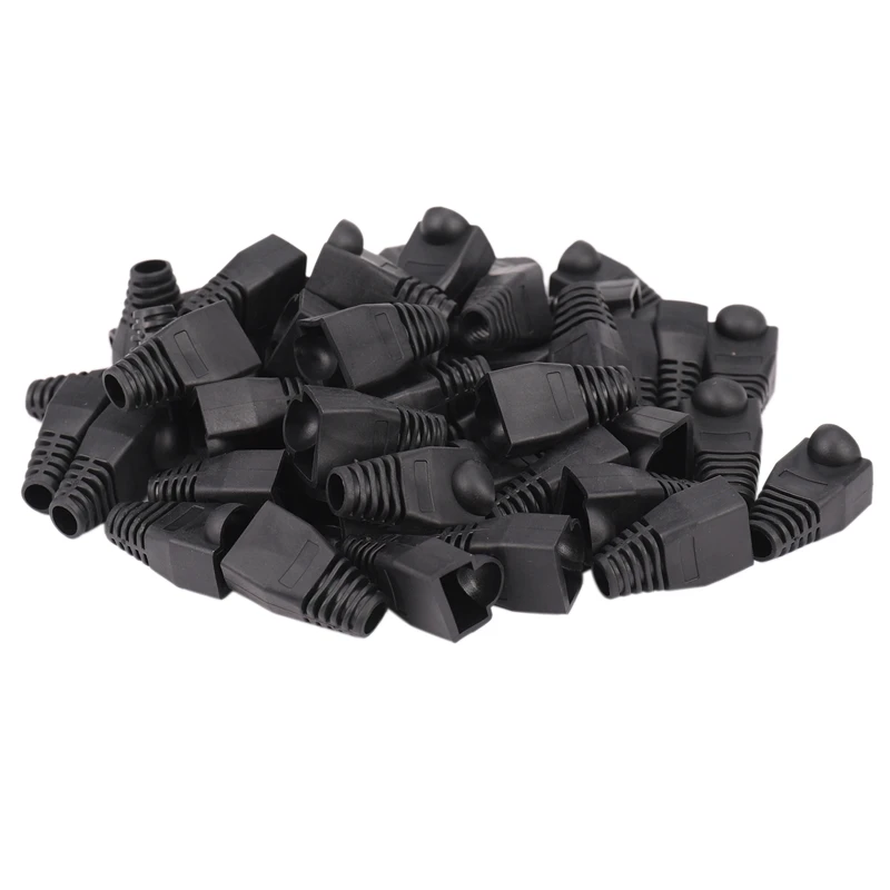 

50x Plastic Boot Cap Plug Head for RJ45 Cat5/6 Cable Modular Connector Network