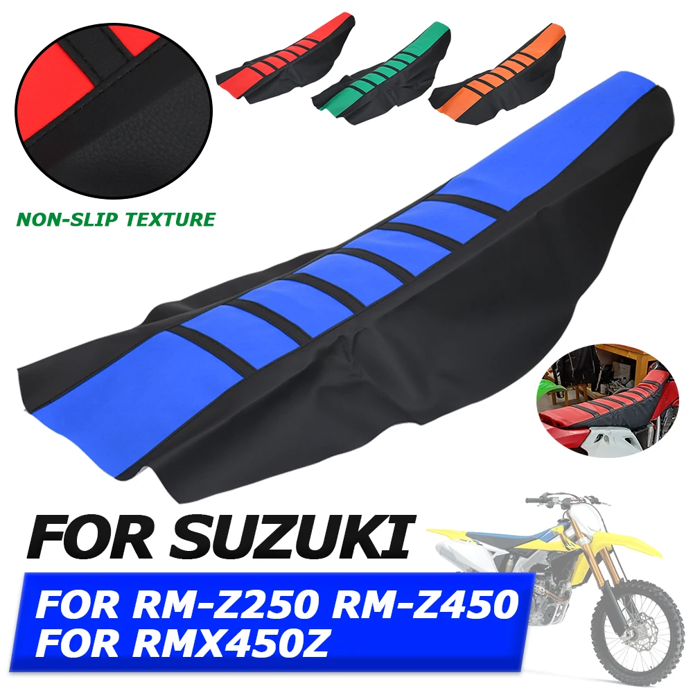 For Suzuki RM-Z250 RM-Z450 RMX450Z RM-Z 250 RMZ 450 RMX 450Z Motorcycle Accessories Pro Ribbed Rubber Gripper Seat Cover Guard
