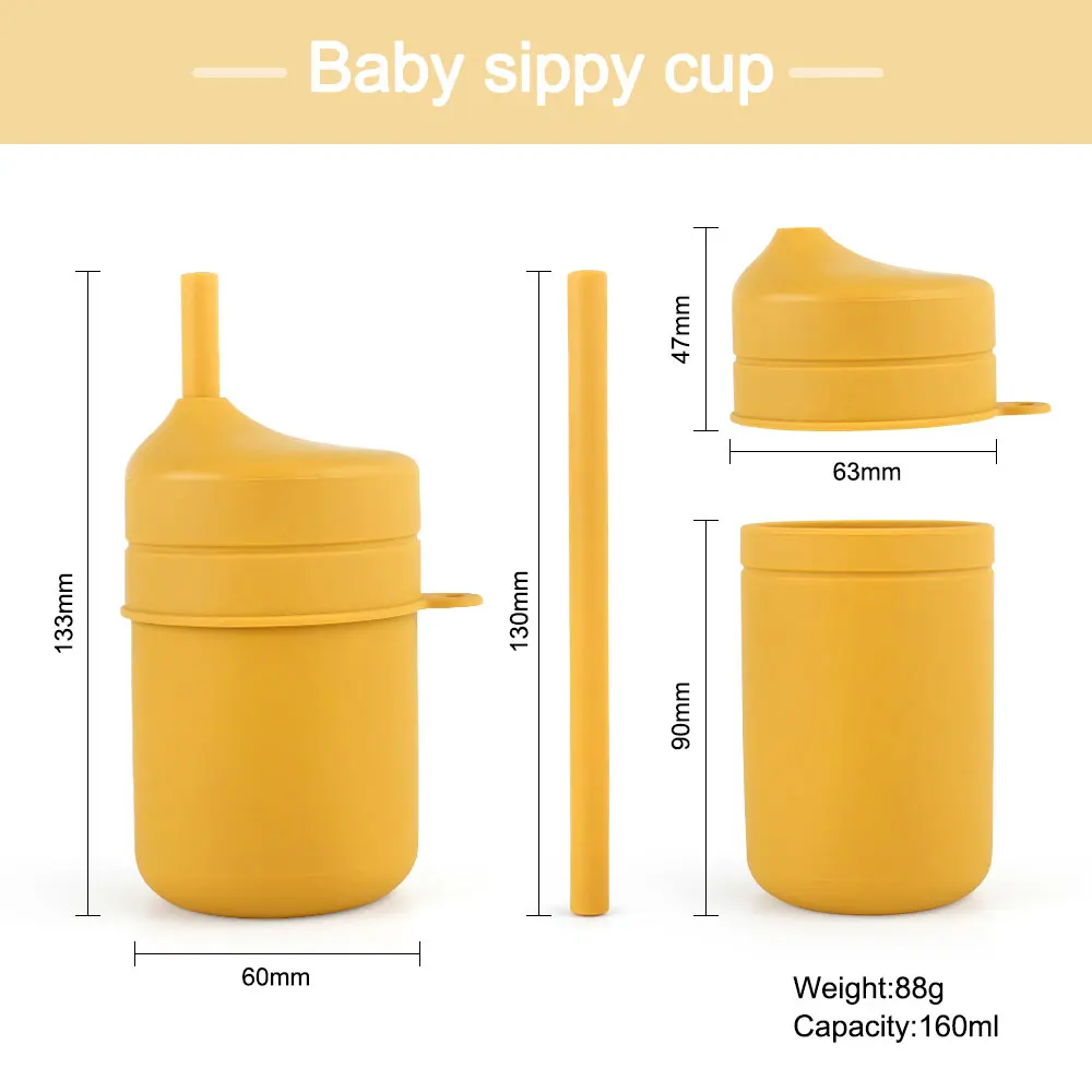 Милая детская бутылка для воды портативная антиожоговая силиконовая чашка