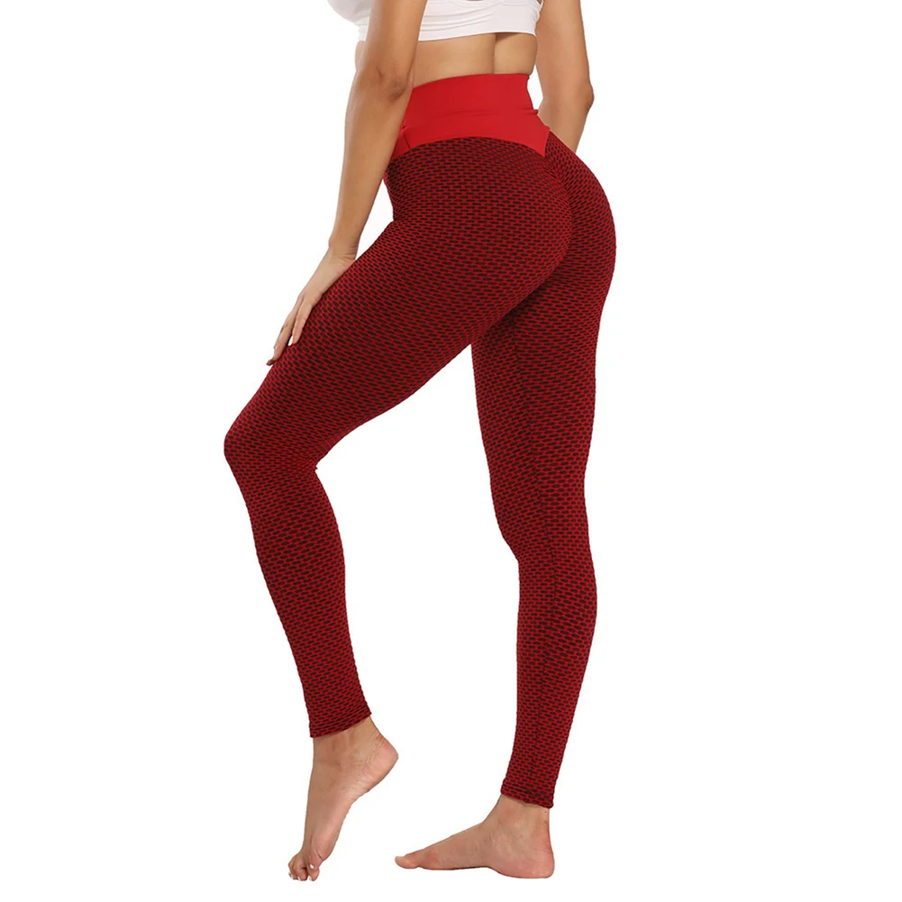

Yoga Pants Fitness Sports Leggings Jacquard Sports Leggings Female Running Trousers High Waist Yoga Tight Sports Pants