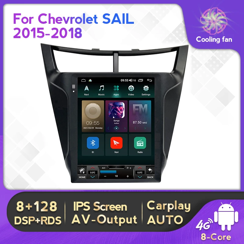 

Автомагнитола 2DIN на Android 11 для Chevrolet Sail aveo 2015, 2016, 2017, 2018, 2019, мультимедийный видеоплеер с вертикальным экраном для Carplay + Auto