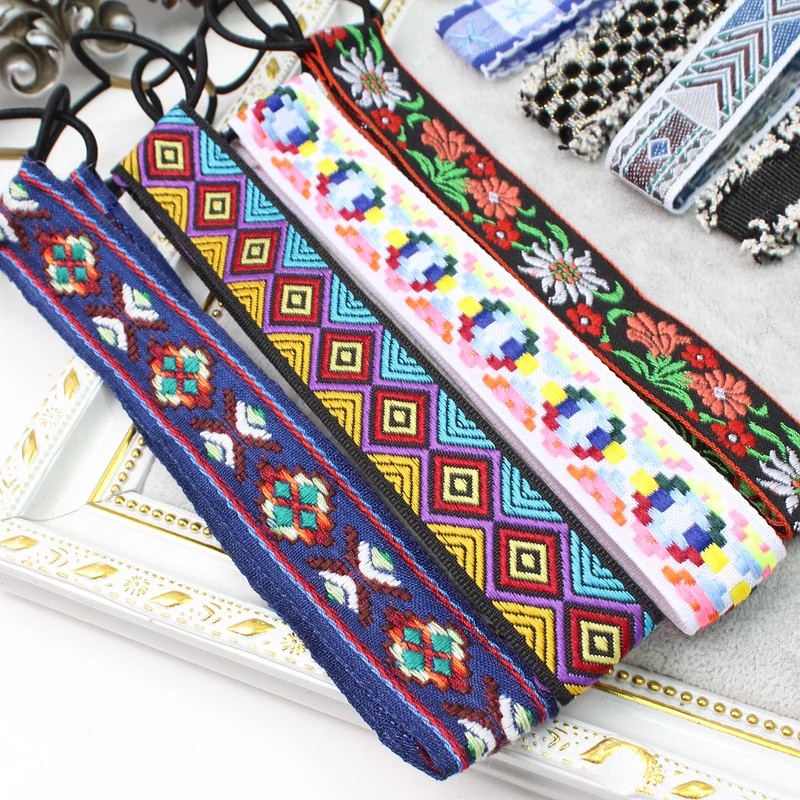 Южная Корея Этнический Sle Тотем Цветок Этническая Мода Повязка Для Волос Простая