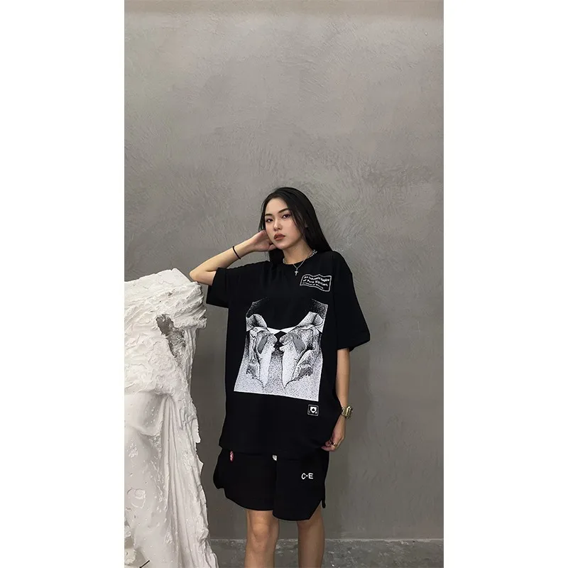 

CAVEMPT T Shirt Fashion Men/Women Aesthetic Graphic Tshirt Unisex Streetwear Vintage Daily Cotton Sand Tees