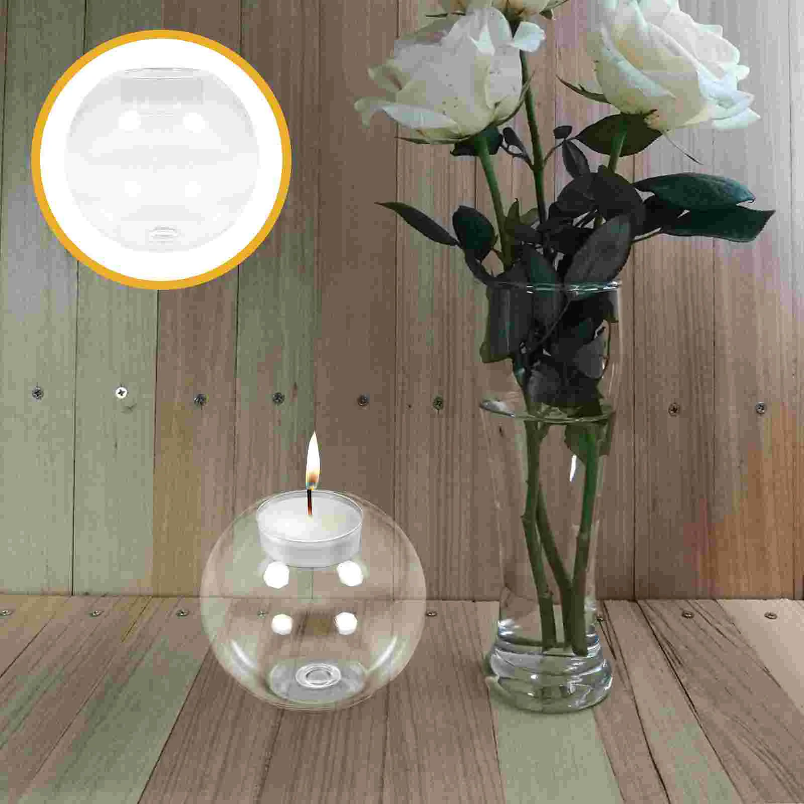 

Holder Glass Votive Burner Oil Essential Tabletop Stand Desktop Tealight Aromatherapy Wedding Mosaic Cup Candlestick Diffuser